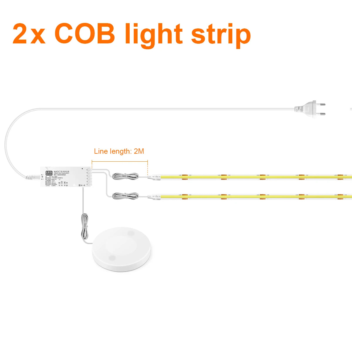 Touch Dimmable LED COB Accent Light Strip
