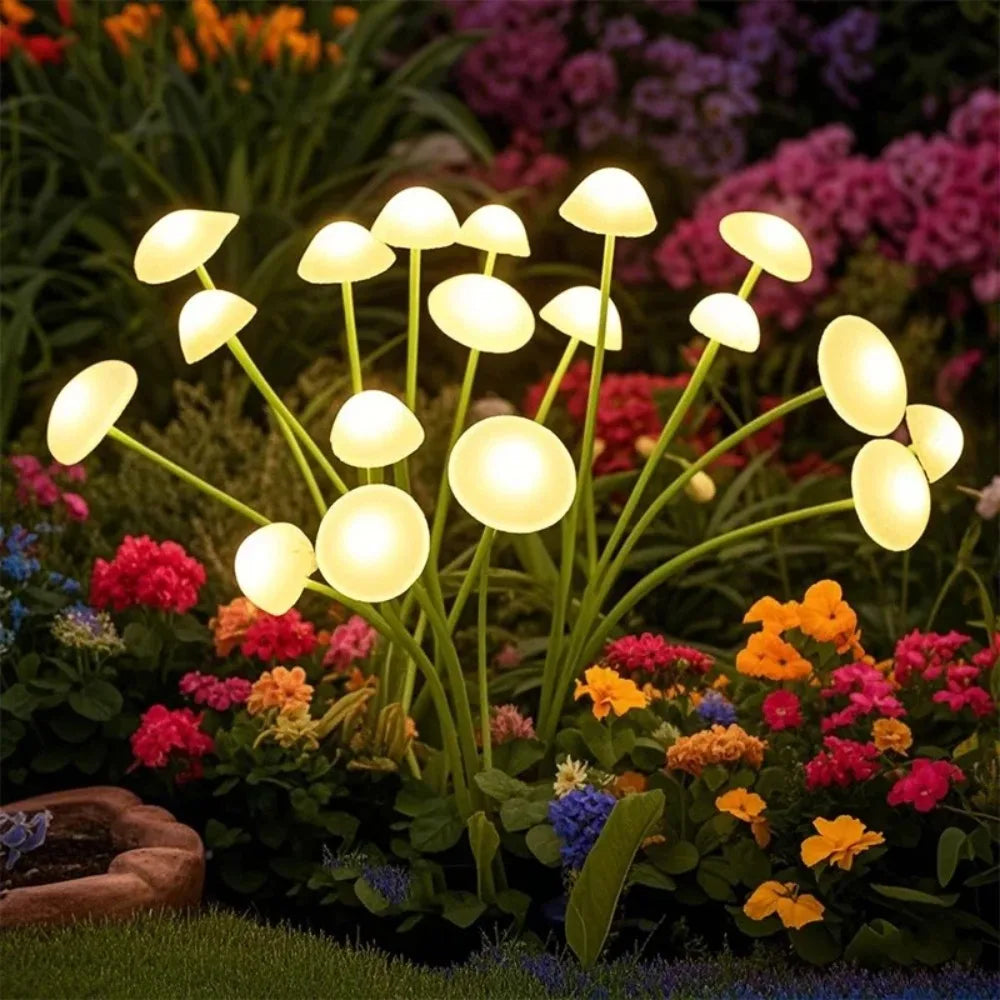 Solar LED Mushroom Flower Garden Lights
