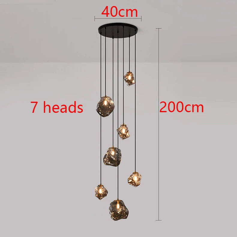 Modern LED Staircase Pendant Chandelier