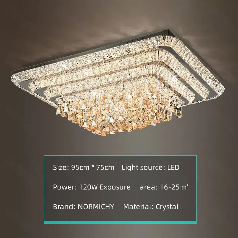 Modern K9 Crystal Flush Mount LED Chandelier