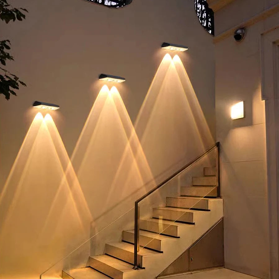 Solar LED Fence Wall Lights – 2 Pack