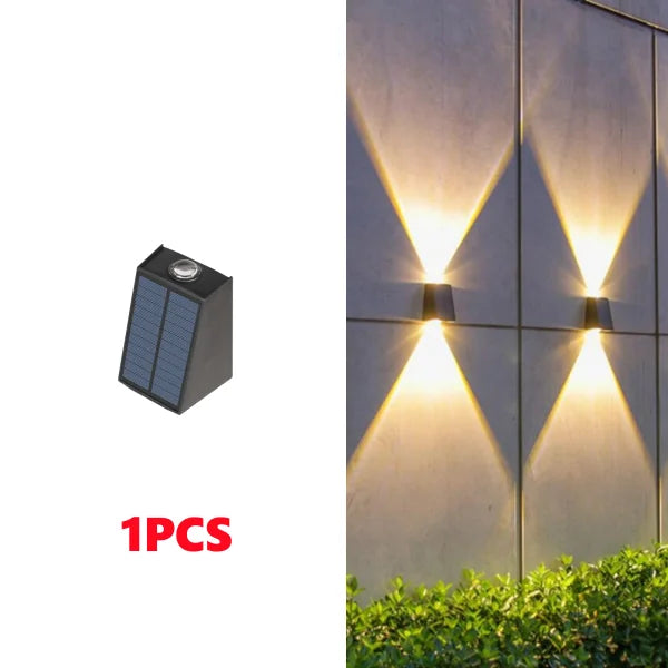 Solar LED Up & Down Outdoor Wall Light