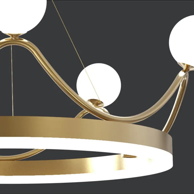 Luxury Crown LED Pendant Chandelier