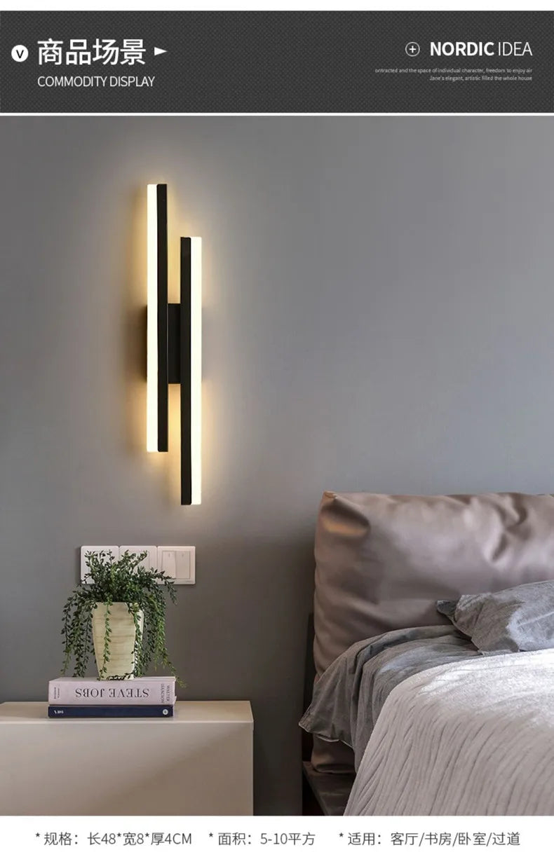 Copper Accent Acrylic LED Wall Sconce