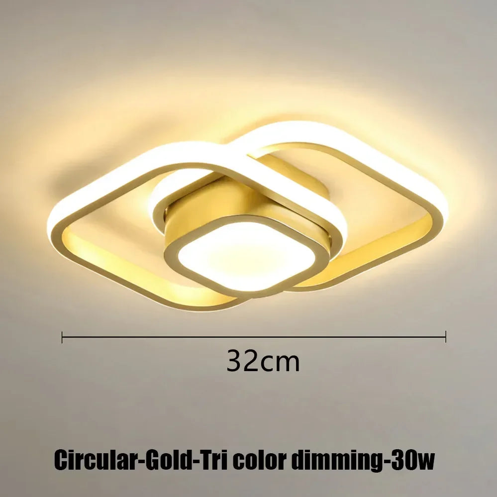 Modern LED Surface Mounted Ceiling Light – 3 Color Dimming