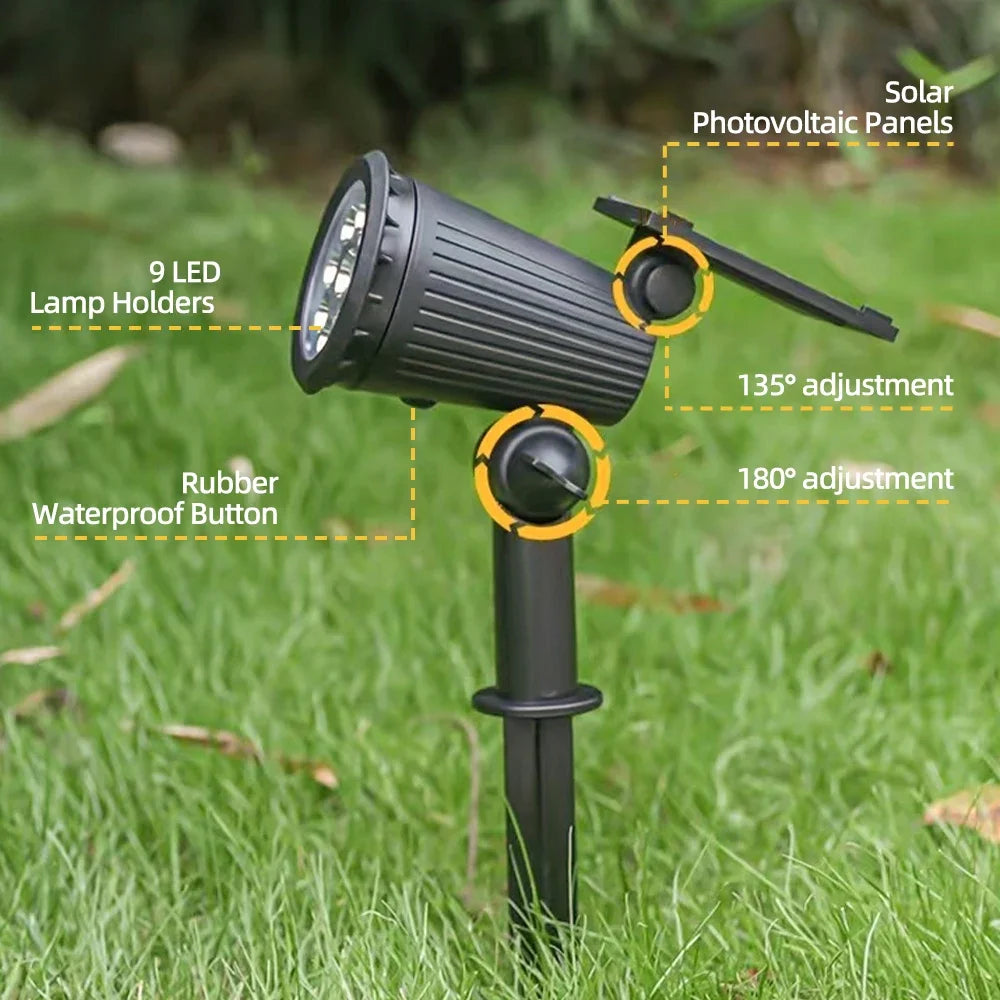 RGB Solar LED Spot Lights – Adjustable Brightness