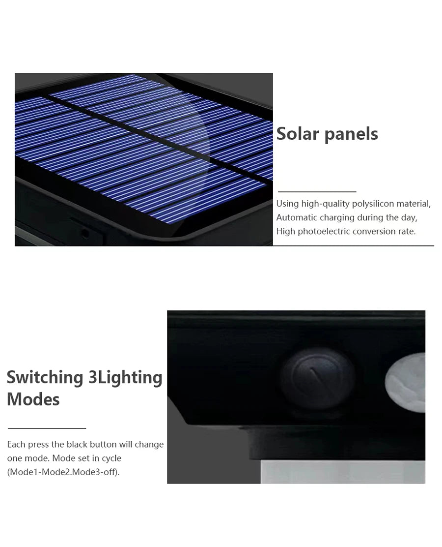 Solar Motion Sensor LED Landscape Porch Light