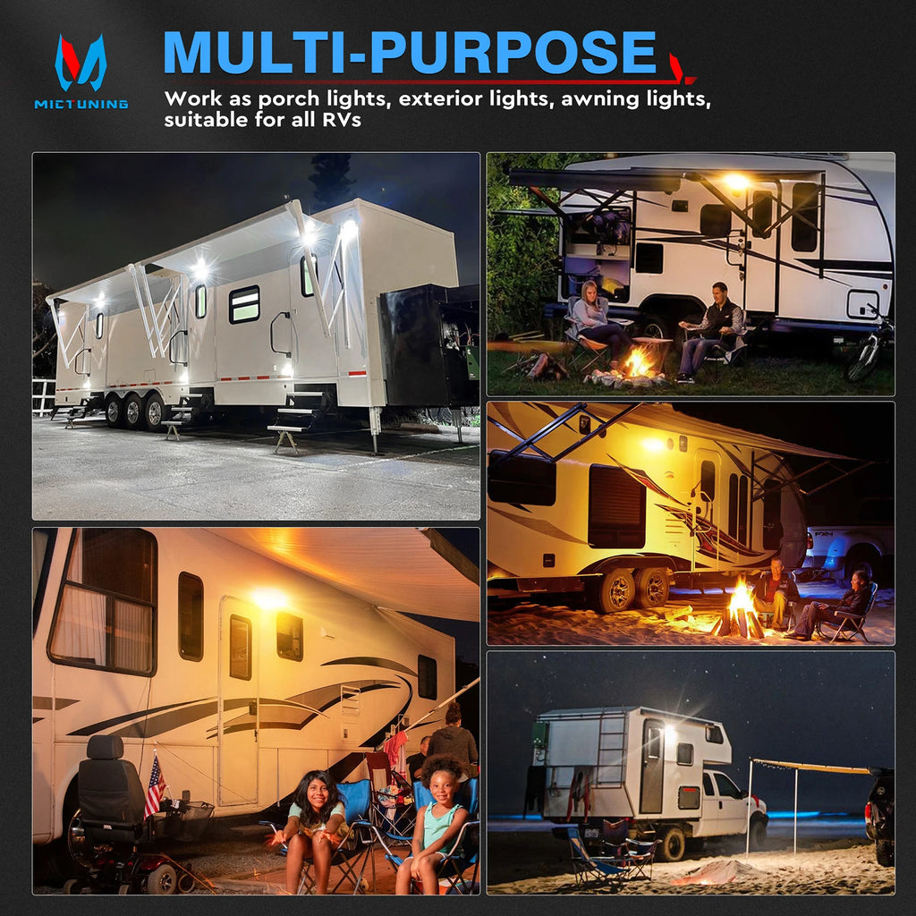 Dual-Color LED RV Porch & Awning Light