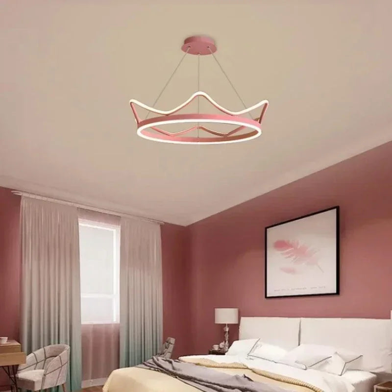 Minimalist Crown LED Pendant Chandelier