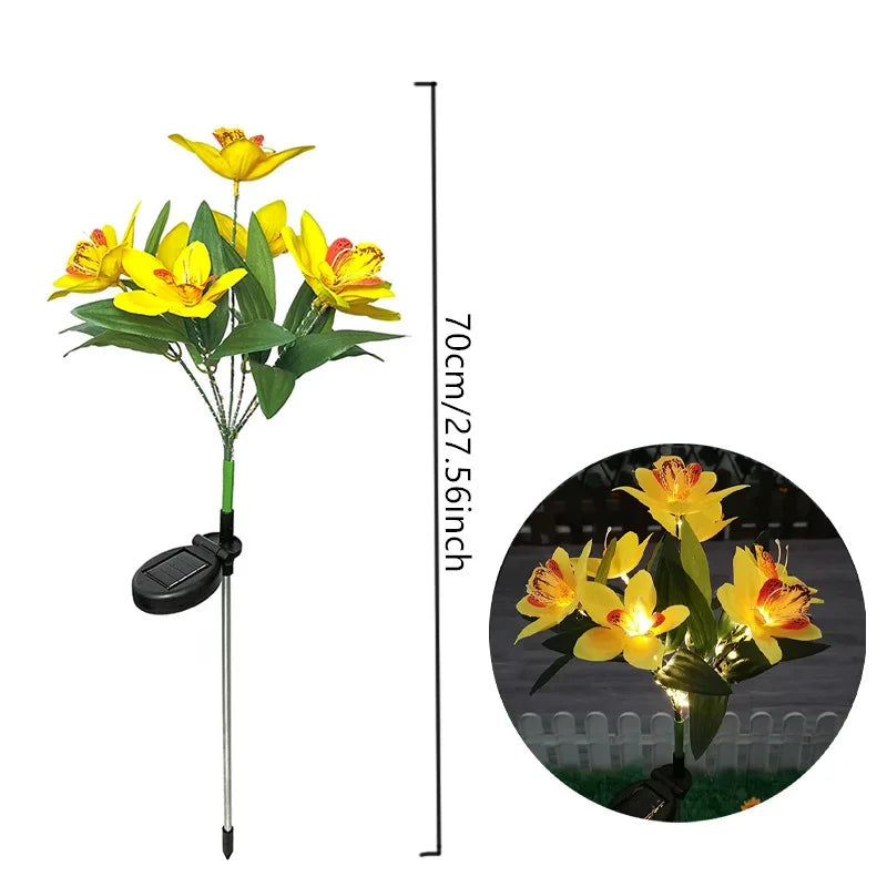 Solar LED Orchid Flower Garden Lights