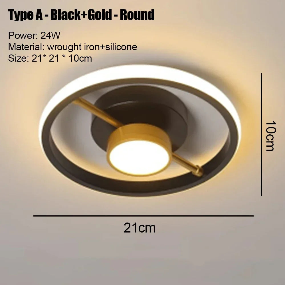 Modern LED Surface Mounted Ceiling Light – 3 Color Dimming