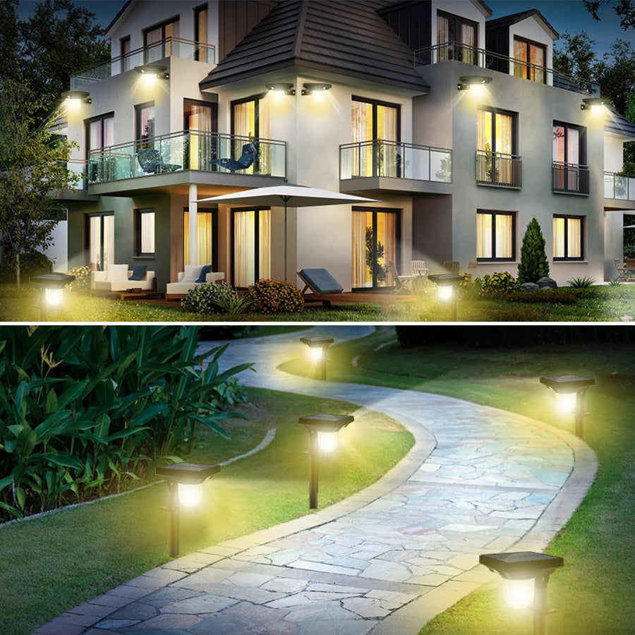 Solar Motion Sensor LED Landscape Porch Light