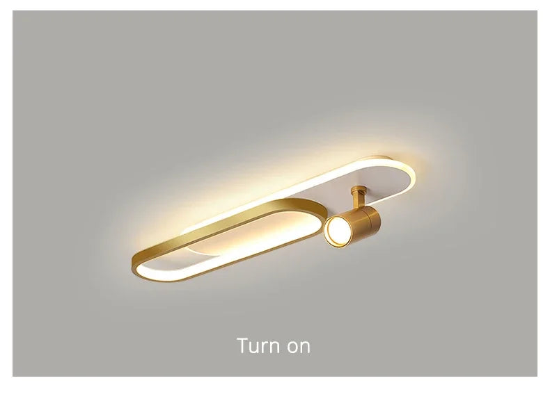 Minimalist LED Track Ceiling Light with Spotlights