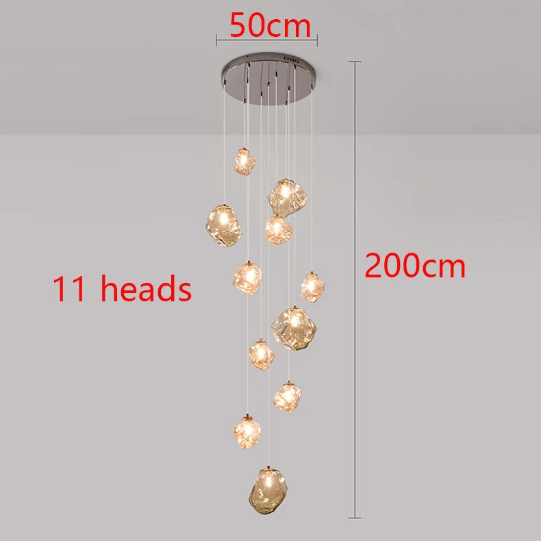 Modern LED Staircase Pendant Chandelier