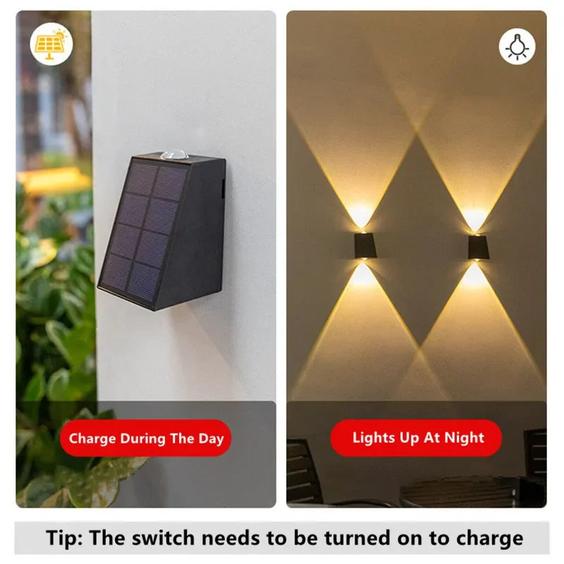 Solar LED Up & Down Outdoor Wall Light