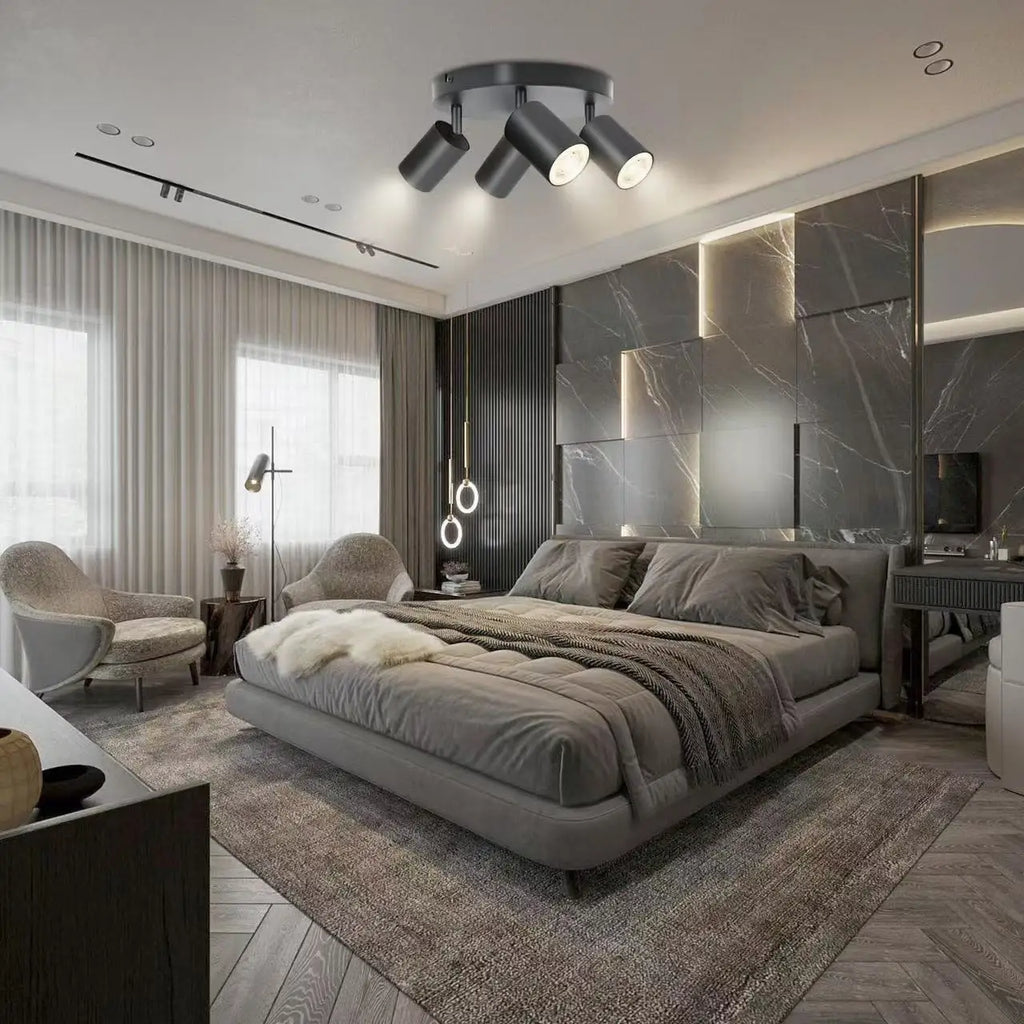 Modern GU10 LED Ceiling Light – Black