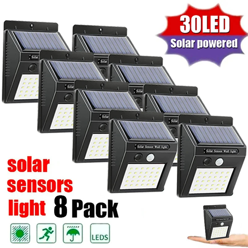 Solar LED Motion Sensor Outdoor Wall Light