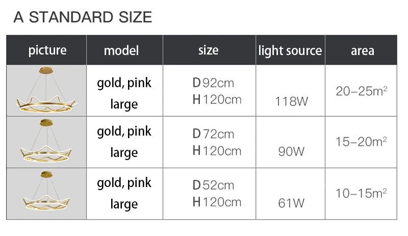 Minimalist Crown LED Pendant Chandelier