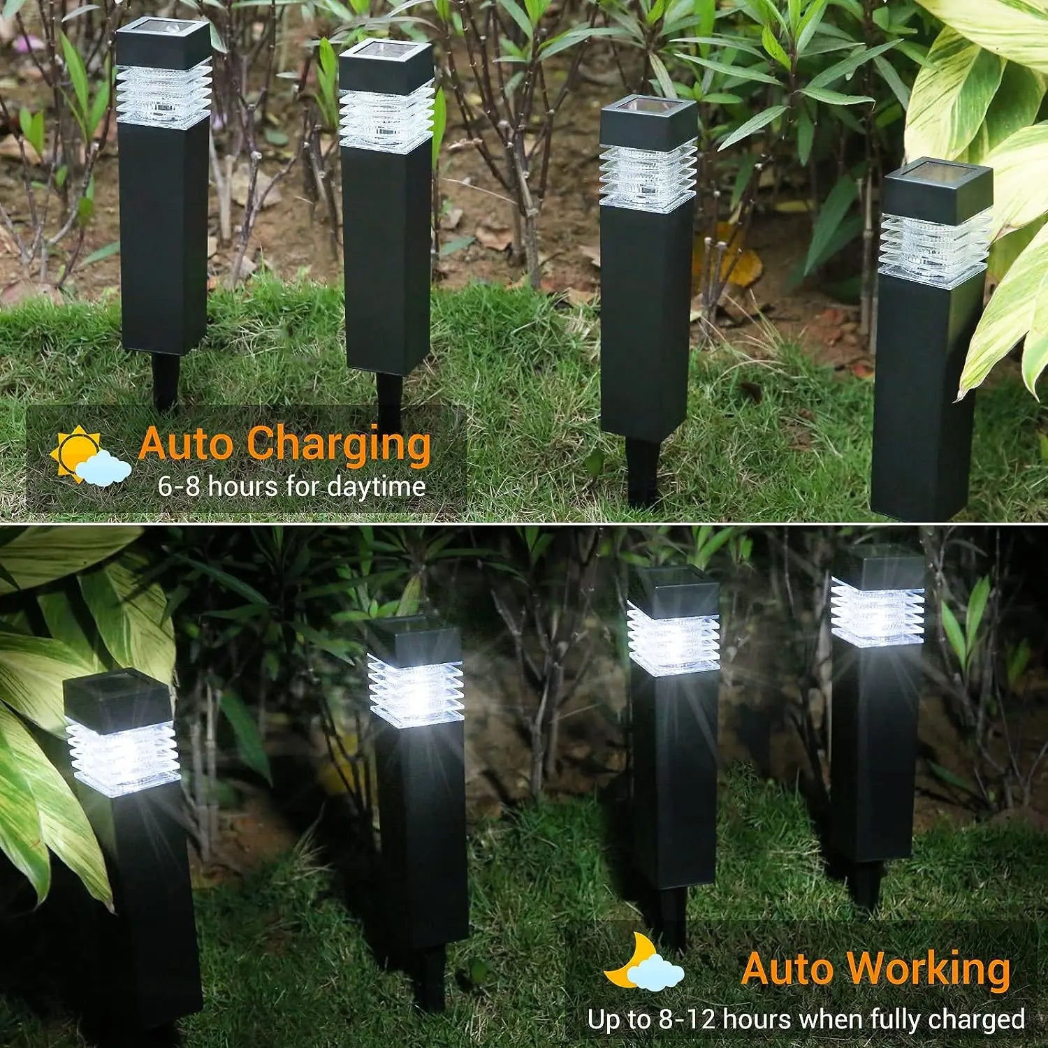 Solar LED Pathway & Landscape Lights – IP65 Waterproof