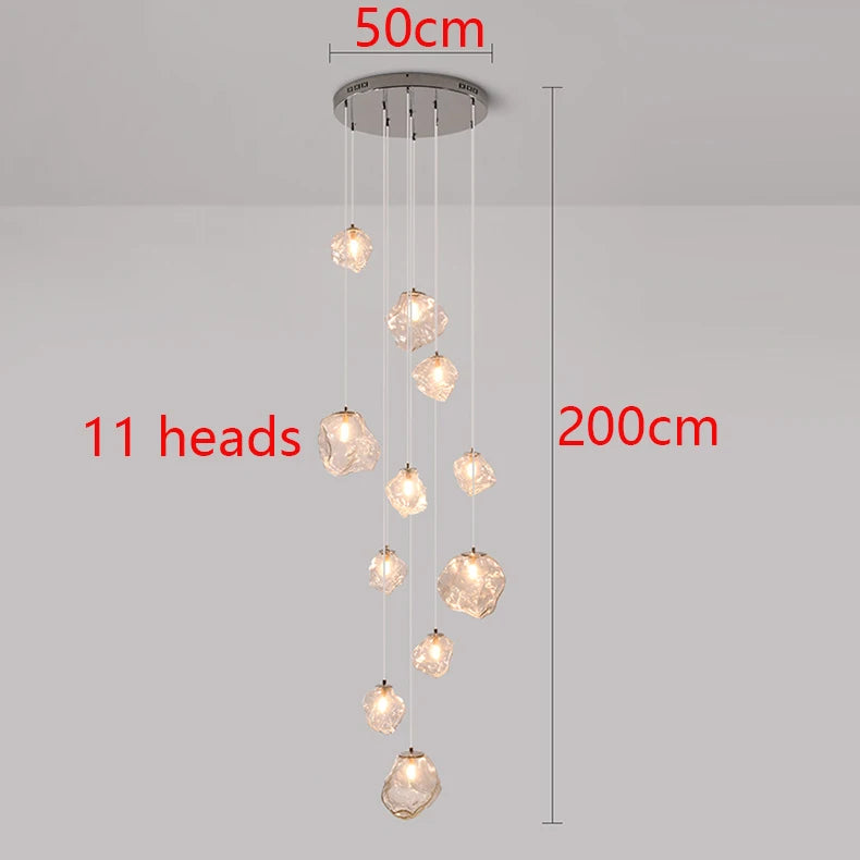 Modern LED Staircase Pendant Chandelier