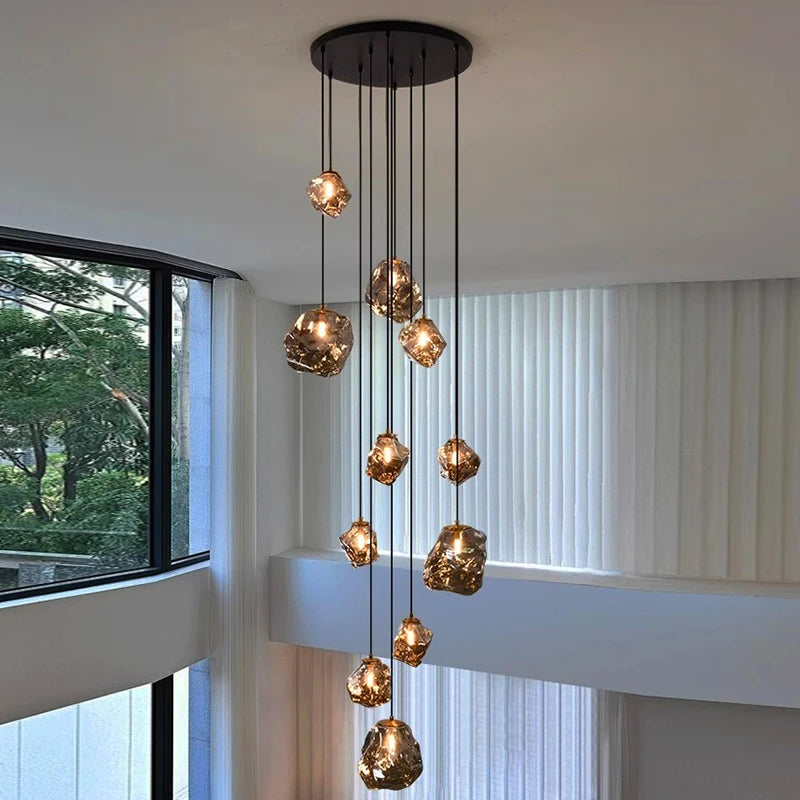 Modern LED Staircase Pendant Chandelier