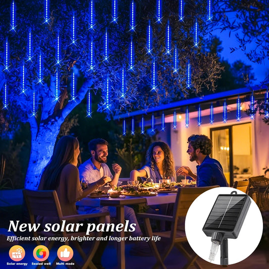 30/45CM Solar Meteorenregen Lichten Waterdichte LED Sfeerverlichting Outdoor Hangende Decoratie Verlichting voor Boomfeest Kerstmis