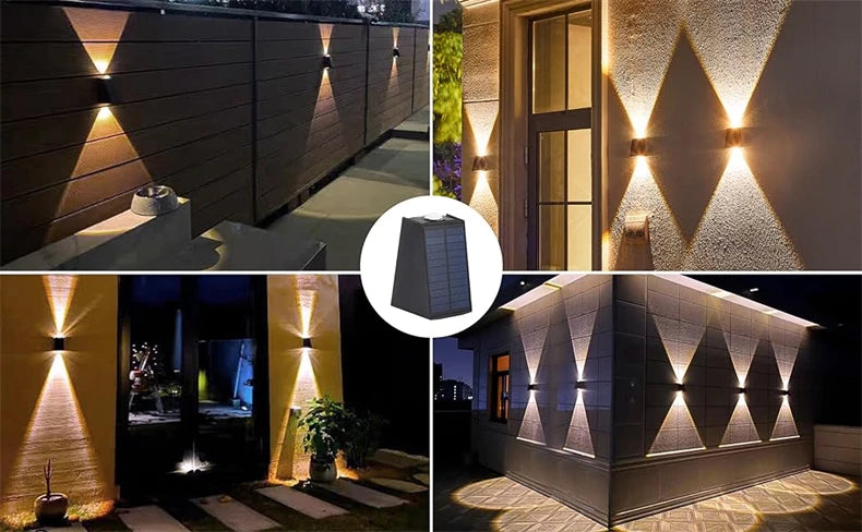 Solar LED Up & Down Outdoor Wall Light