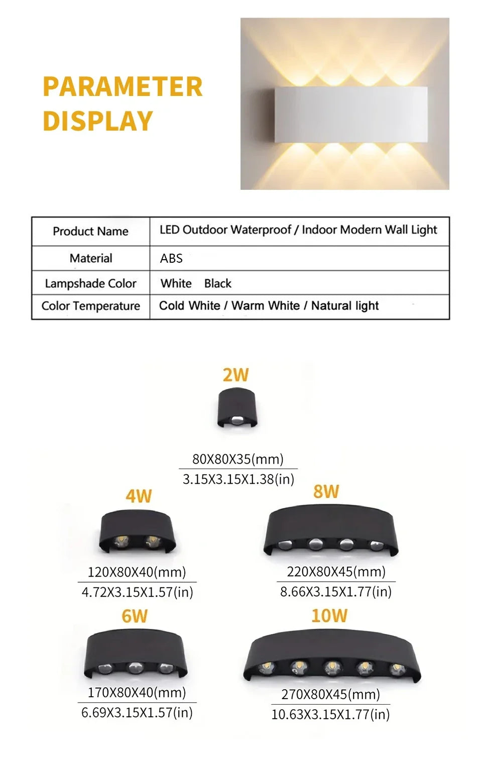 Minimalist IP66 LED Wall Light