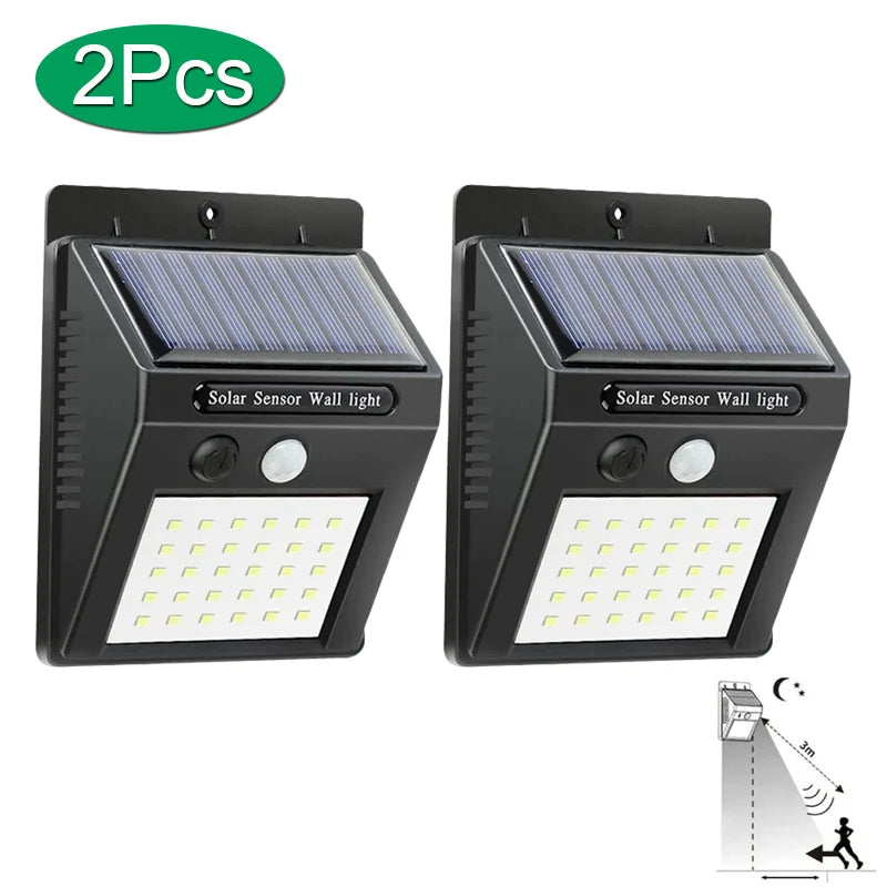 Solar LED Motion Sensor Outdoor Wall Light