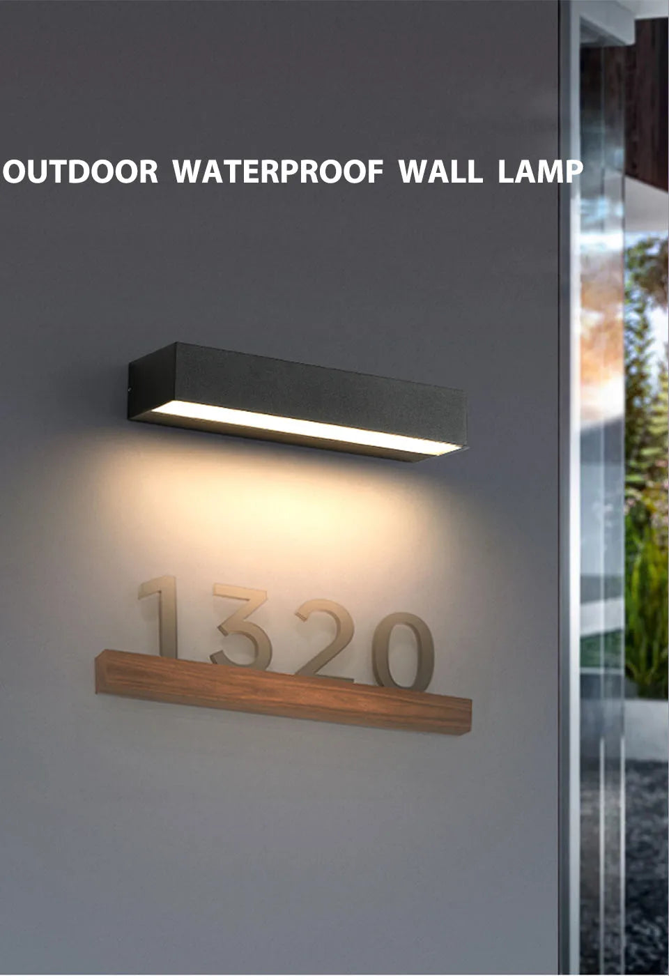 Aluminum LED Outdoor Porch Wall Sconce – IP65 Waterproof