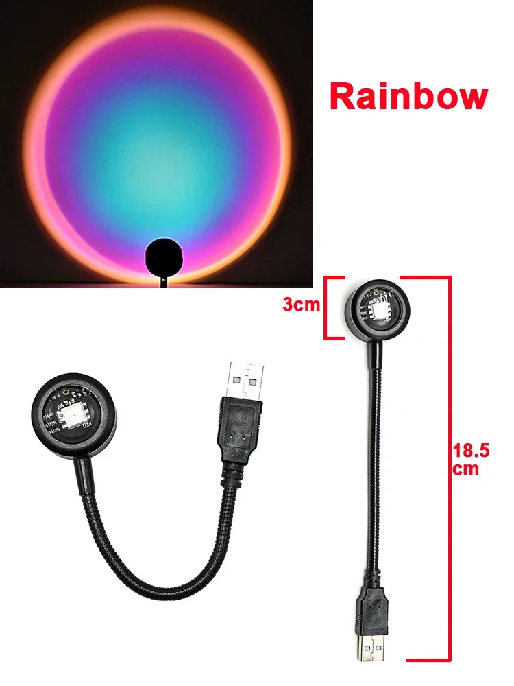 LED Sunset Projection Night Light