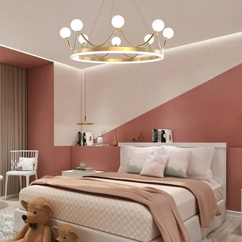 Luxury Crown LED Pendant Chandelier