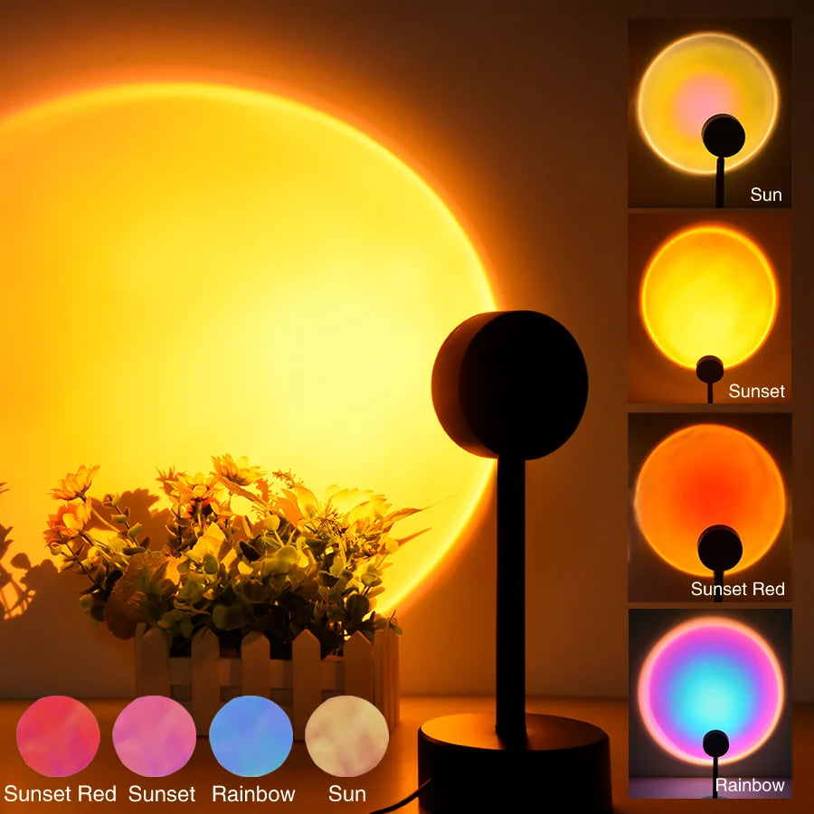 LED Sunset Projection Night Light