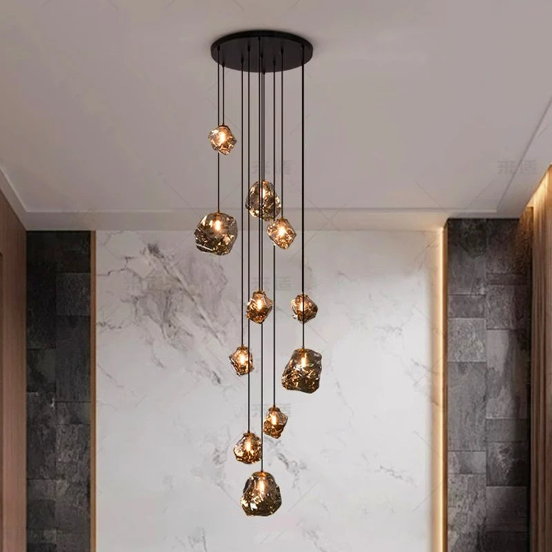 Modern LED Staircase Pendant Chandelier