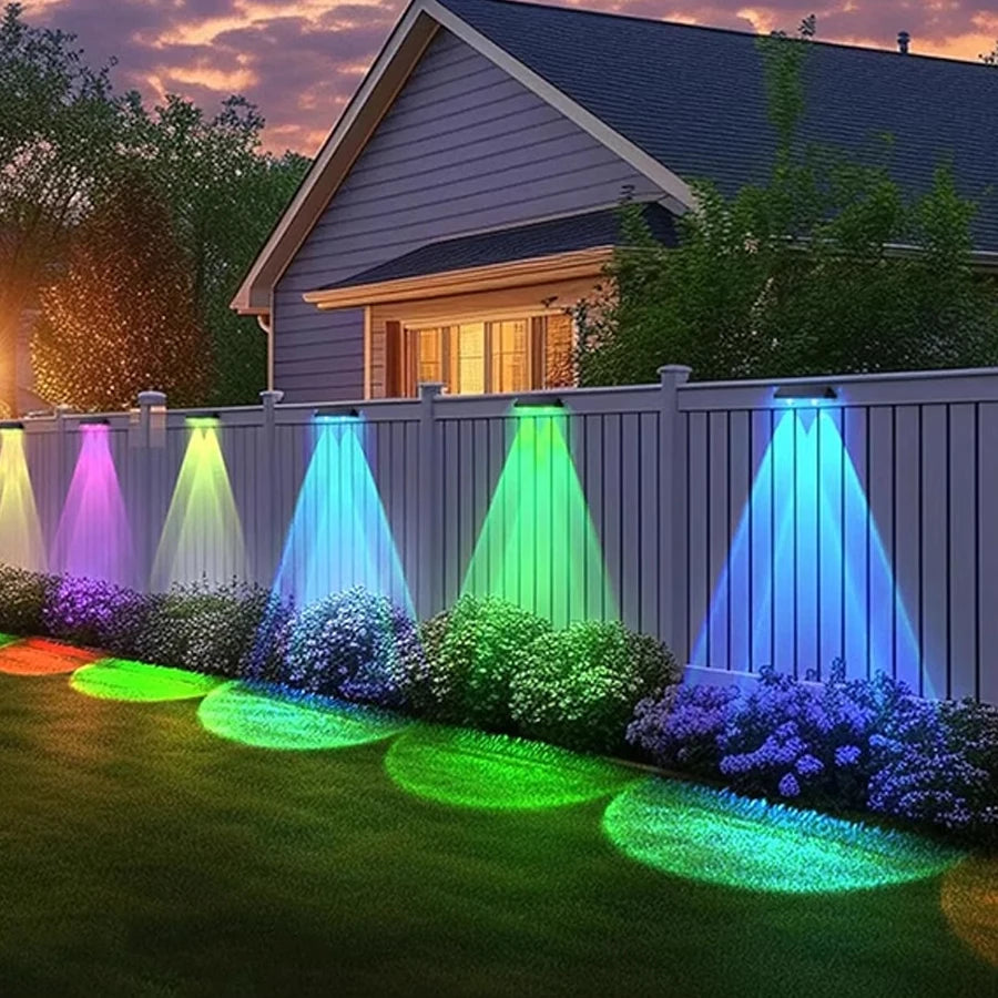 Solar LED Fence Wall Lights – 2 Pack