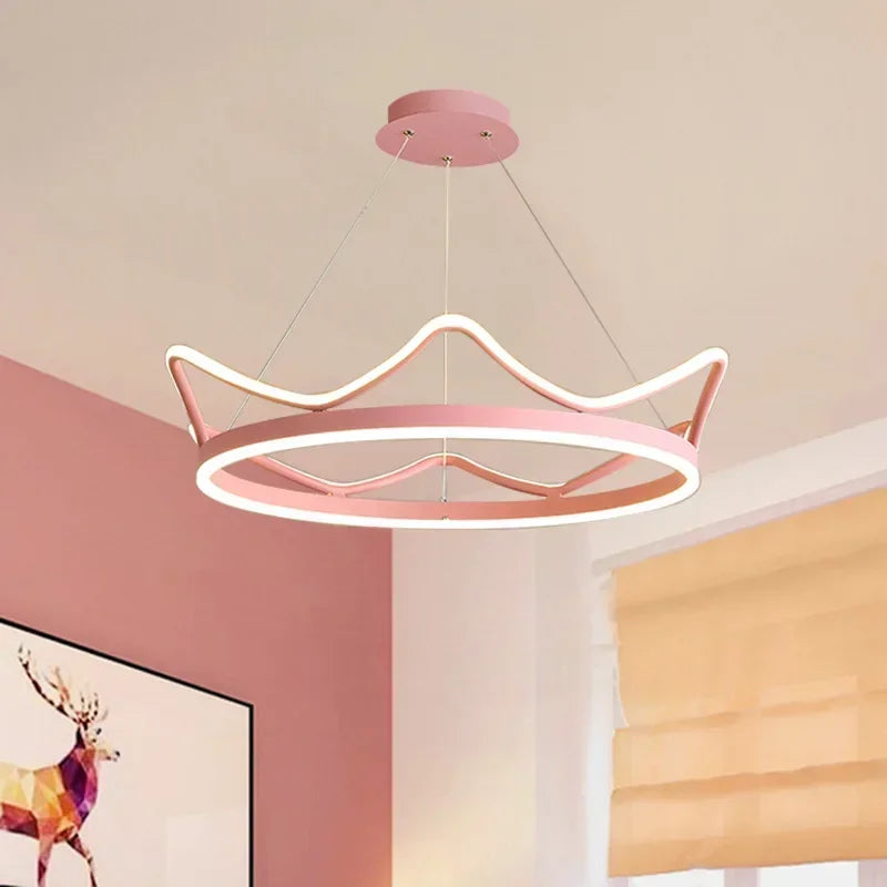 Minimalist Crown LED Pendant Chandelier