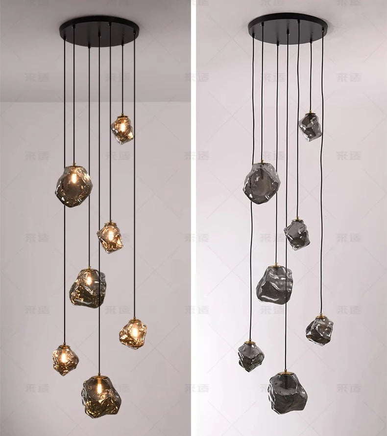 Modern LED Staircase Pendant Chandelier
