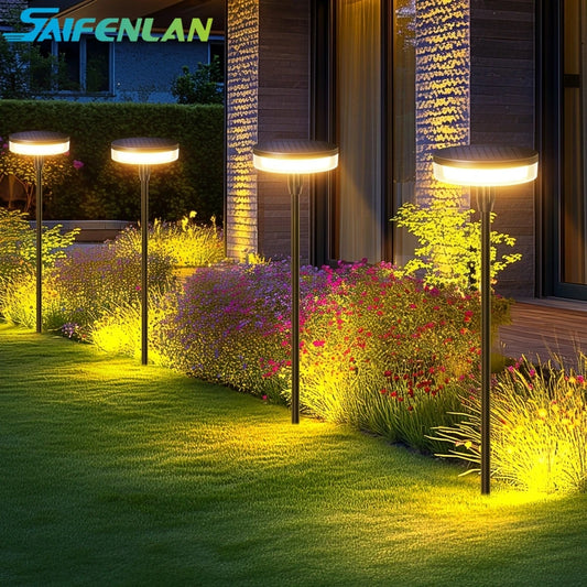 2PCS Solar Pathway Light Sway by Wind Solar Wuivende Lichten Helder 12H IP65 Waterdicht voor Buiten Yard Path Patio Gazon Decor