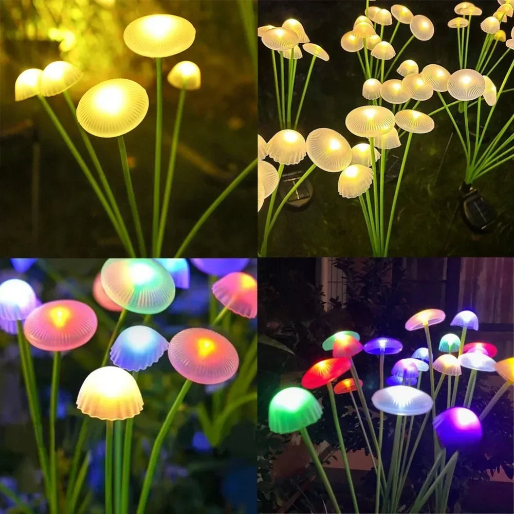 Solar LED Mushroom Flower Garden Lights
