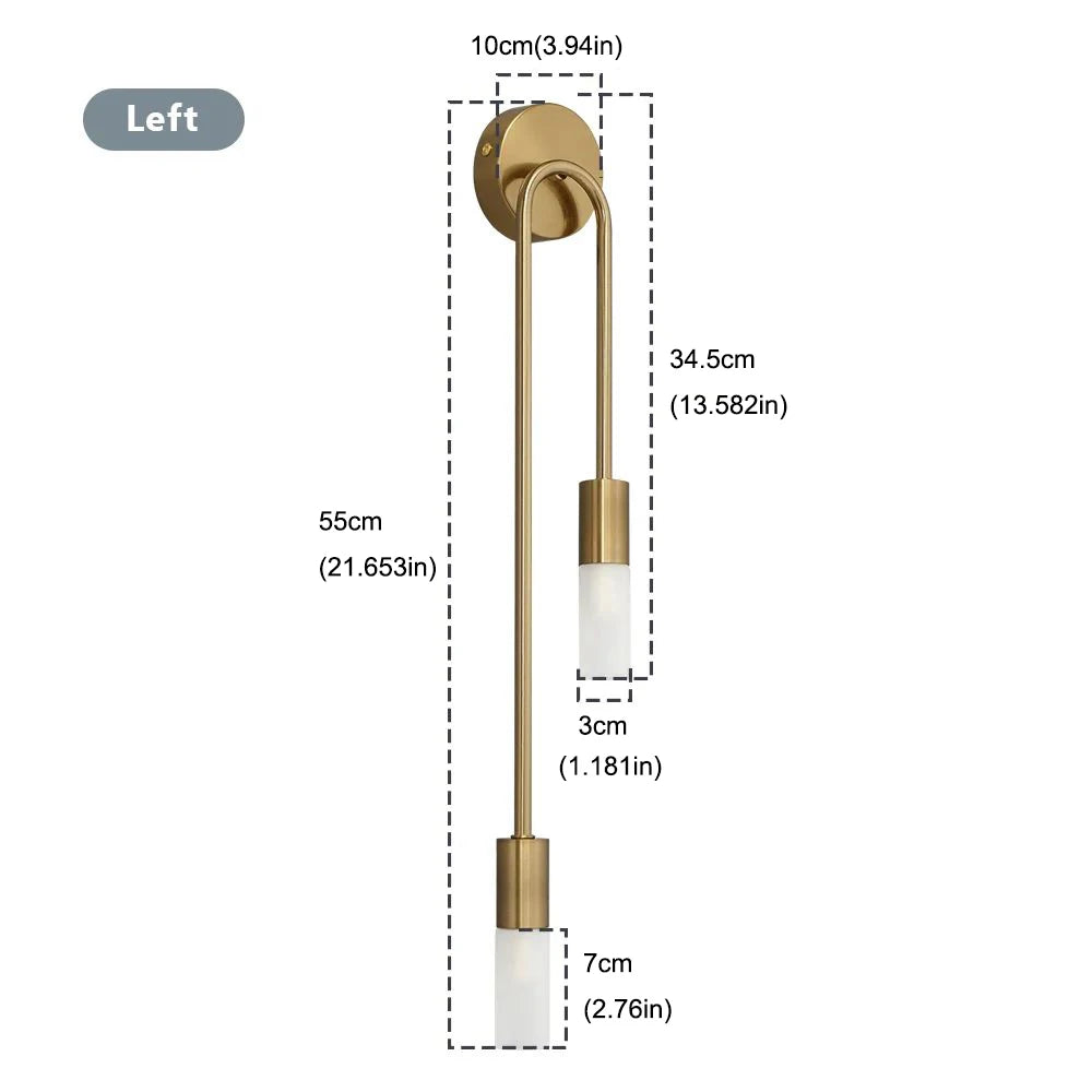 Nordic Luxury LED Wall Lamp – Black & Gold