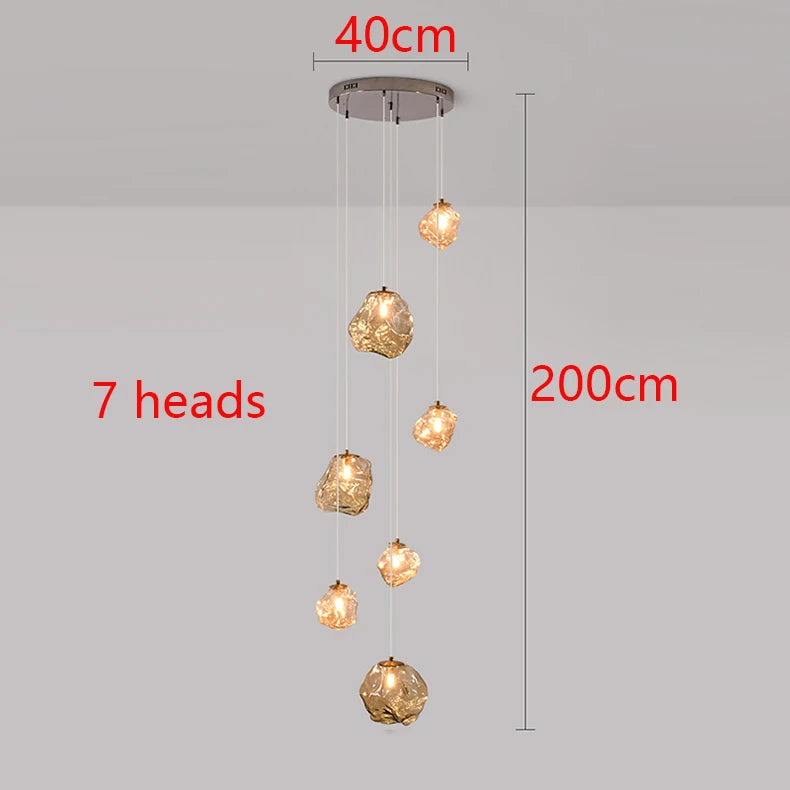 Modern LED Staircase Pendant Chandelier