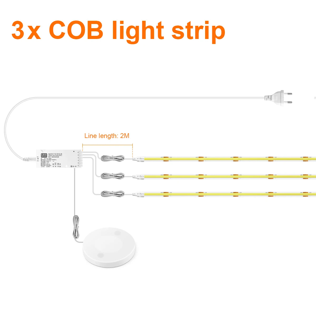 Touch Dimmable LED COB Accent Light Strip
