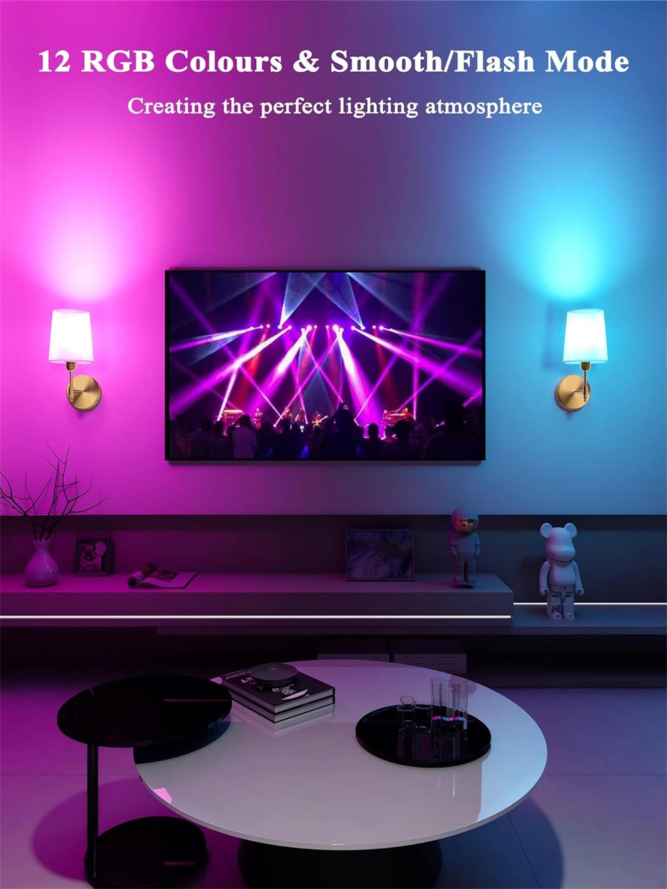Rechargeable Wireless LED Wall Lamp with Remote