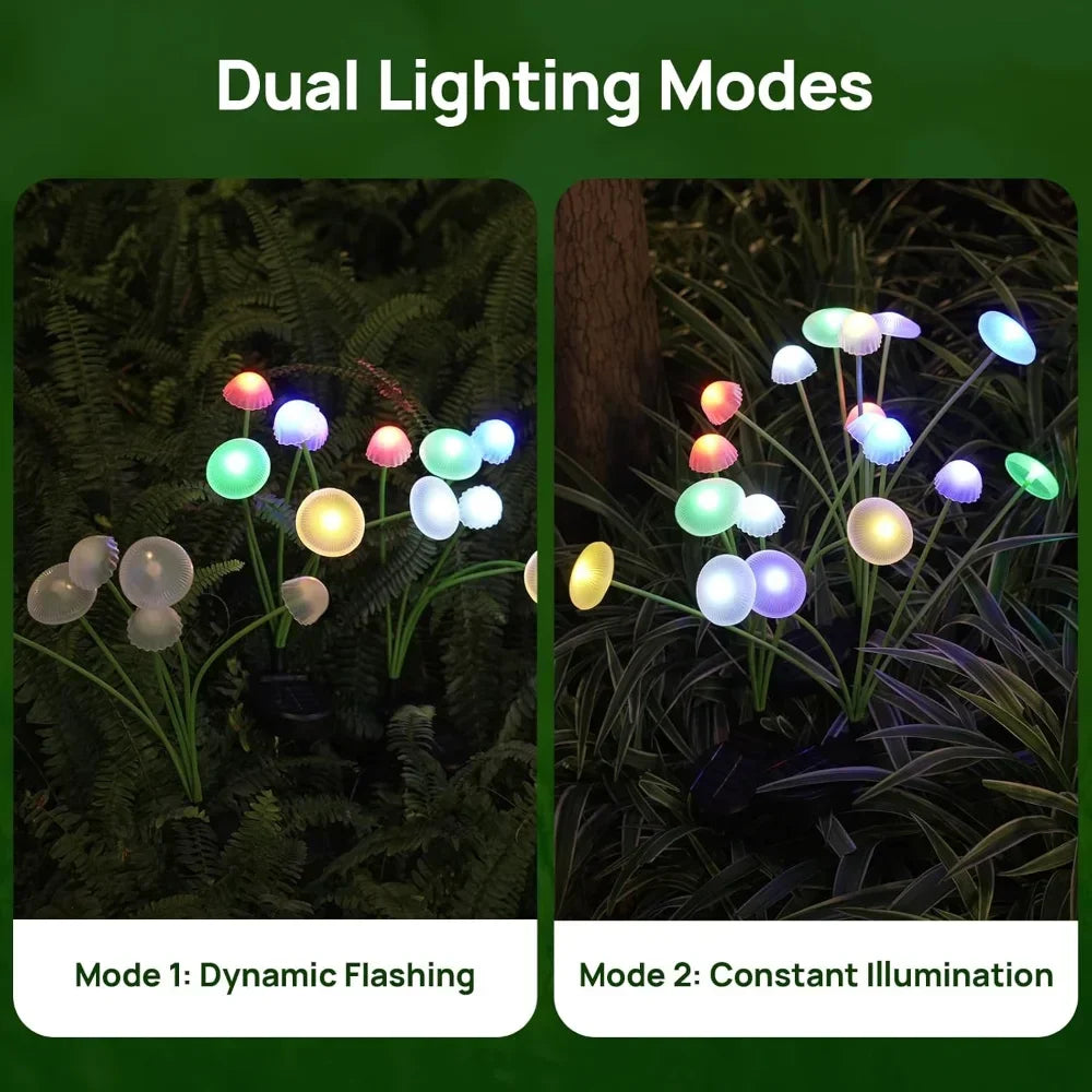 Solar LED Mushroom Flower Garden Lights