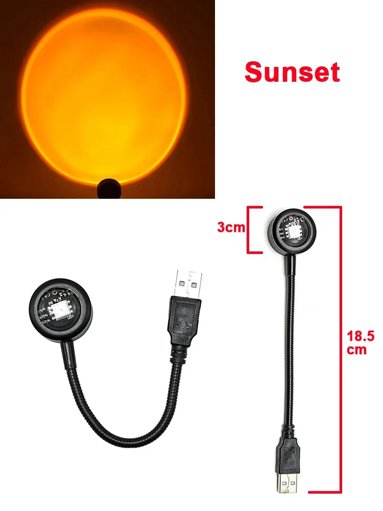 LED Sunset Projection Night Light