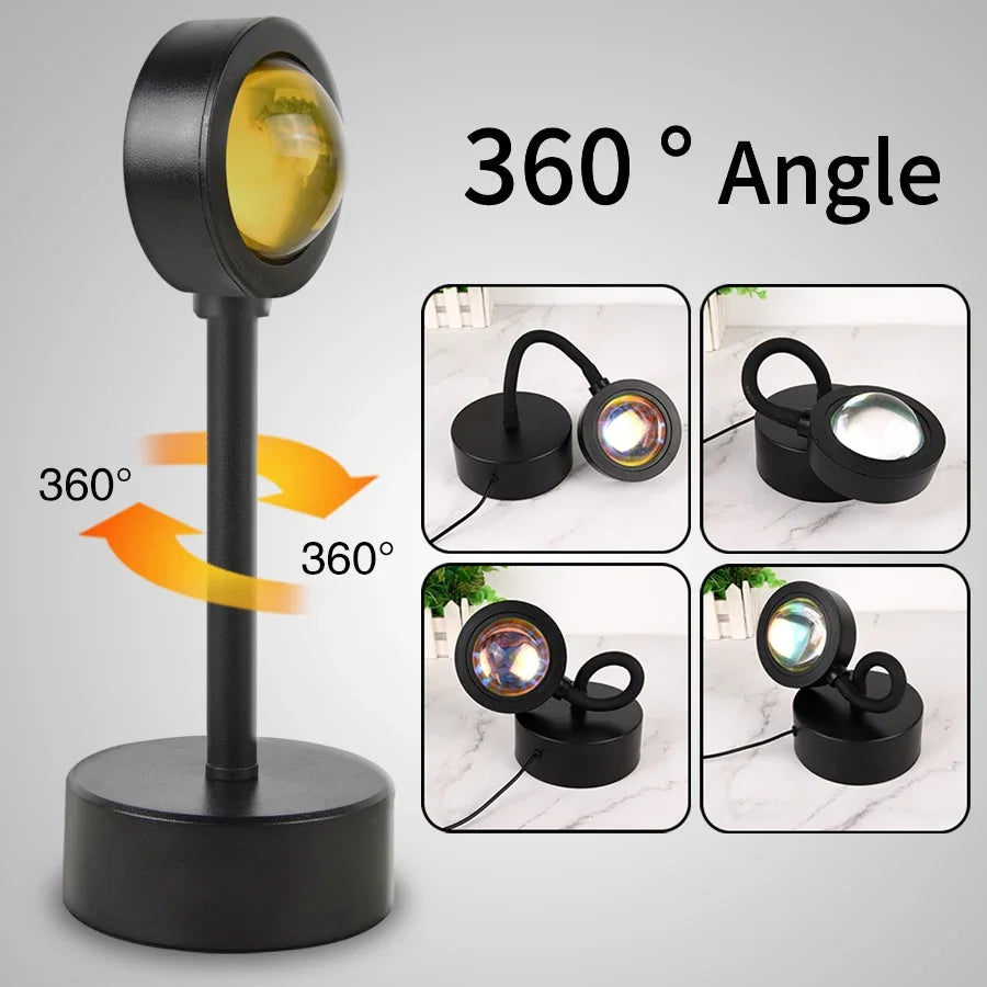 LED Sunset Projection Night Light