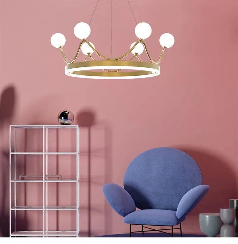 Luxury Crown LED Pendant Chandelier