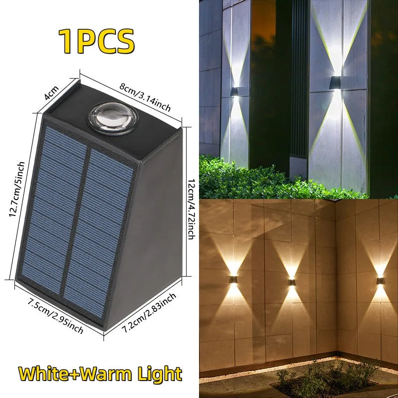 Solar LED Up & Down Outdoor Wall Light