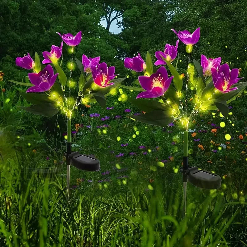 Solar LED Orchid Flower Garden Lights