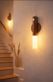Rechargeable Motion Sensor Wooden Wall Night Light